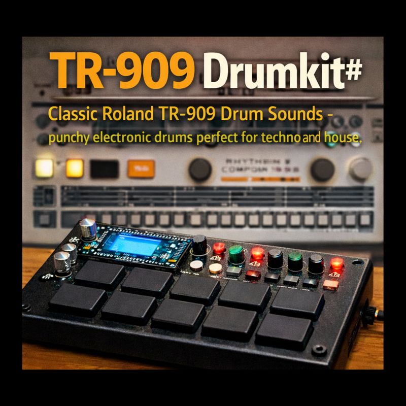 Flash TR-909 Drumkit OLED preview
